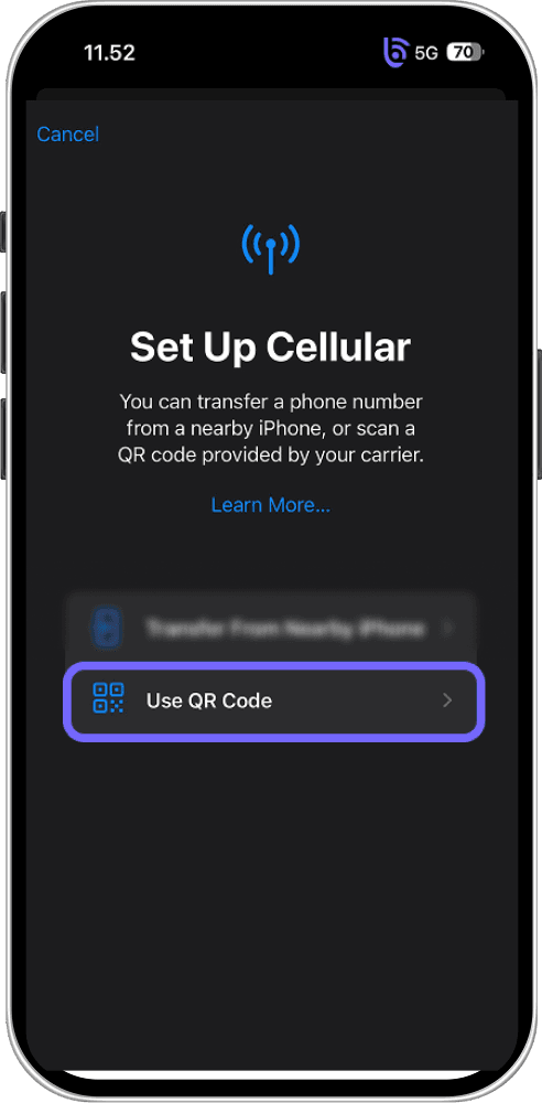 Activate esim in iPhone