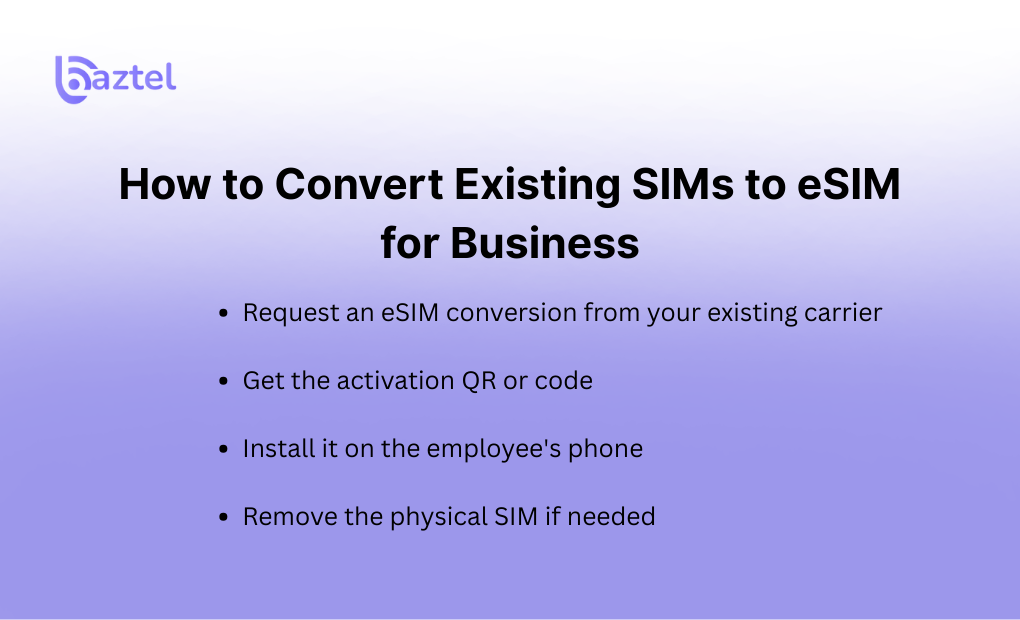 How to Convert Existing SIMs to eSIM for Business
