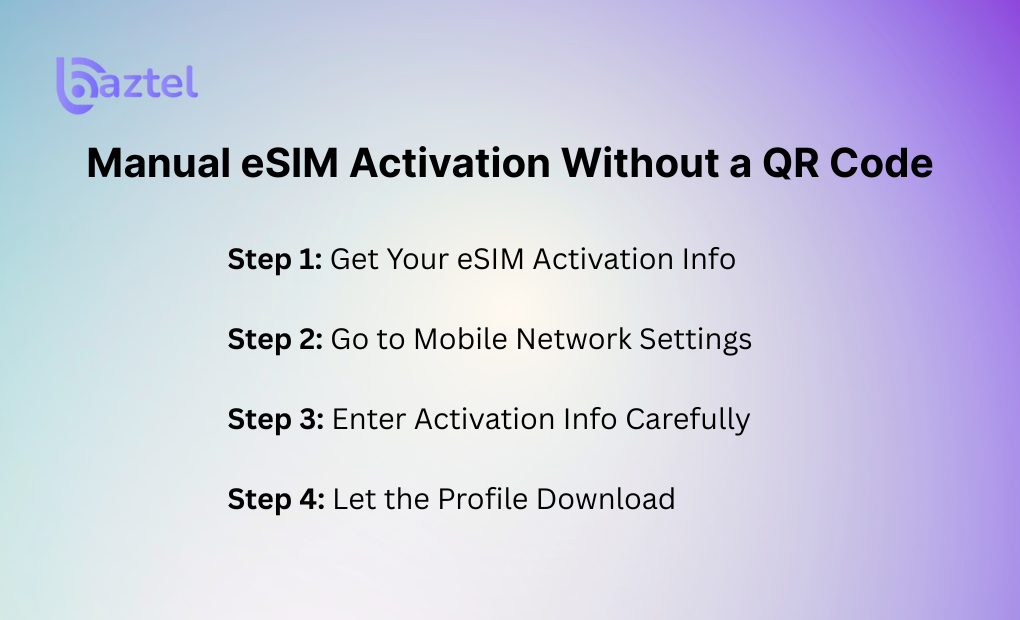Manual eSIM Activation Without a QR Code
