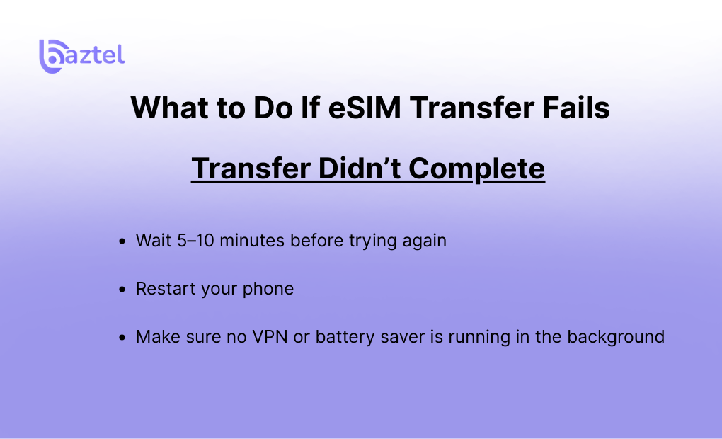 Transfer Didn’t Complete