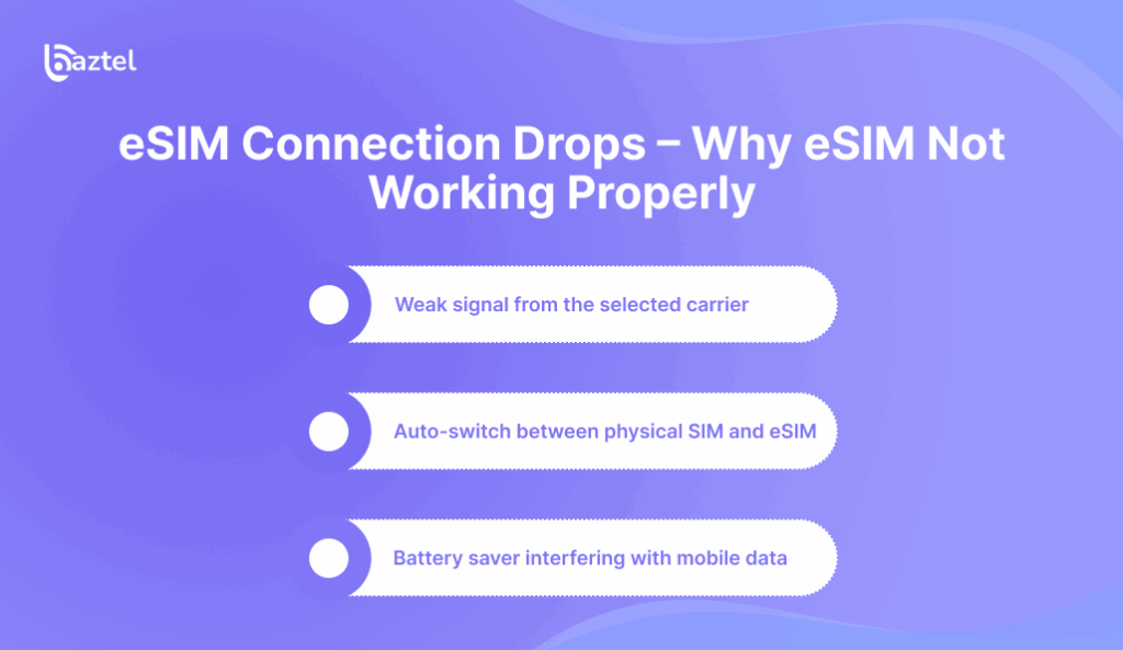 eSIM Connection Drops – Why eSIM Not Working Properly
