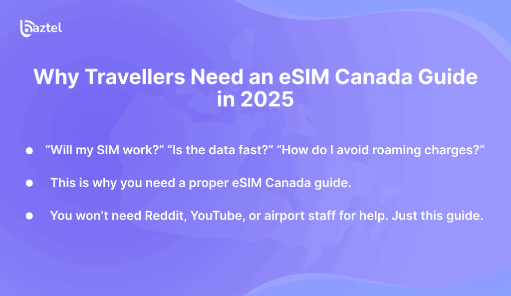 Why Travellers Need an eSIM Canada Guide in 2025