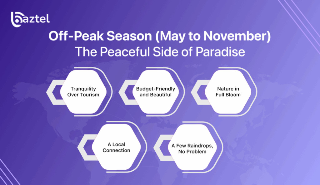 Off-Peak Season (May to November) The Peaceful Side of Paradise