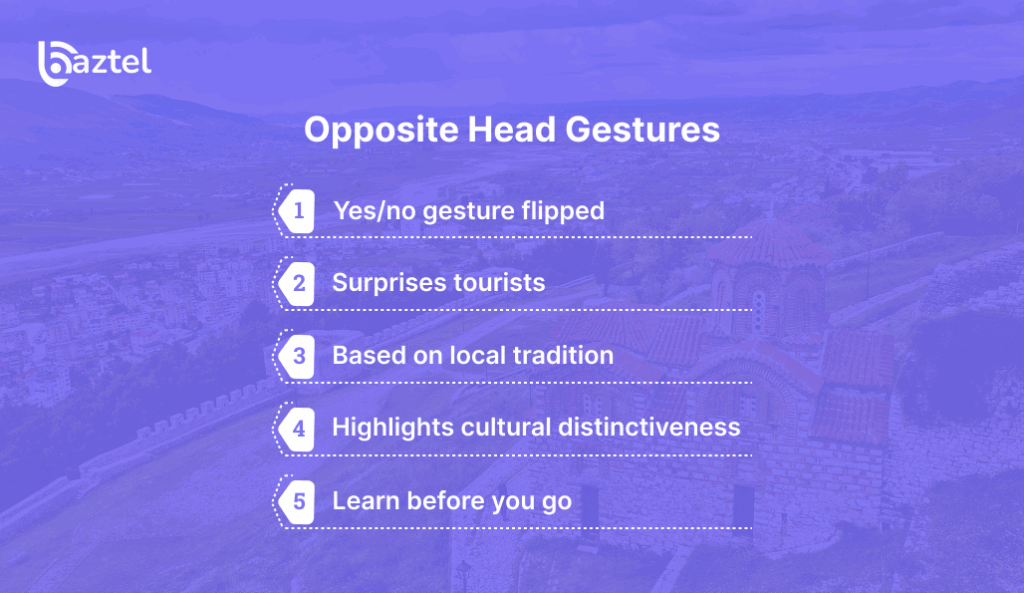Opposite Head Gestures