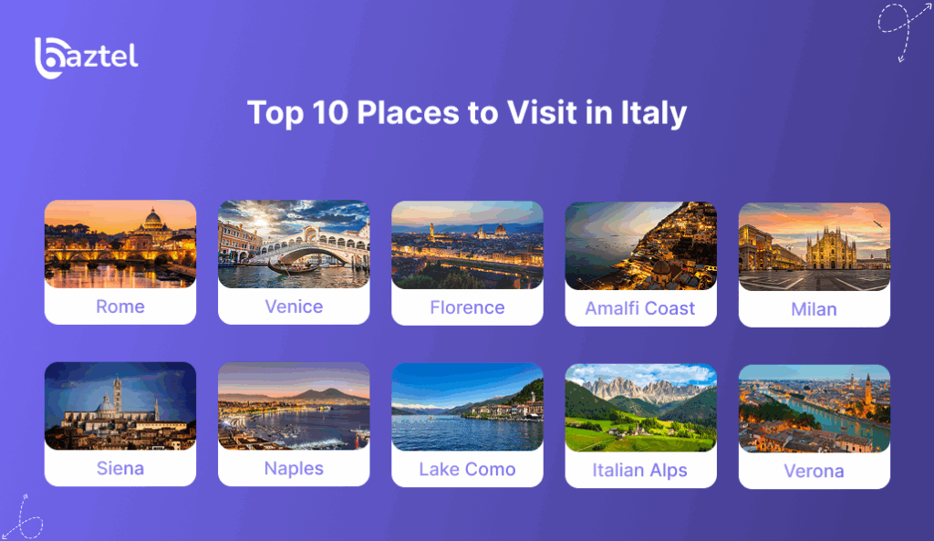 Top 10 Places to Visit in Italy