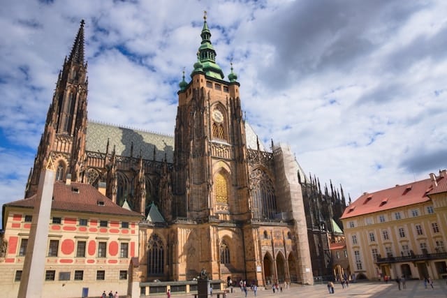 The Saint Vitus Cathedral in the castle of Prague